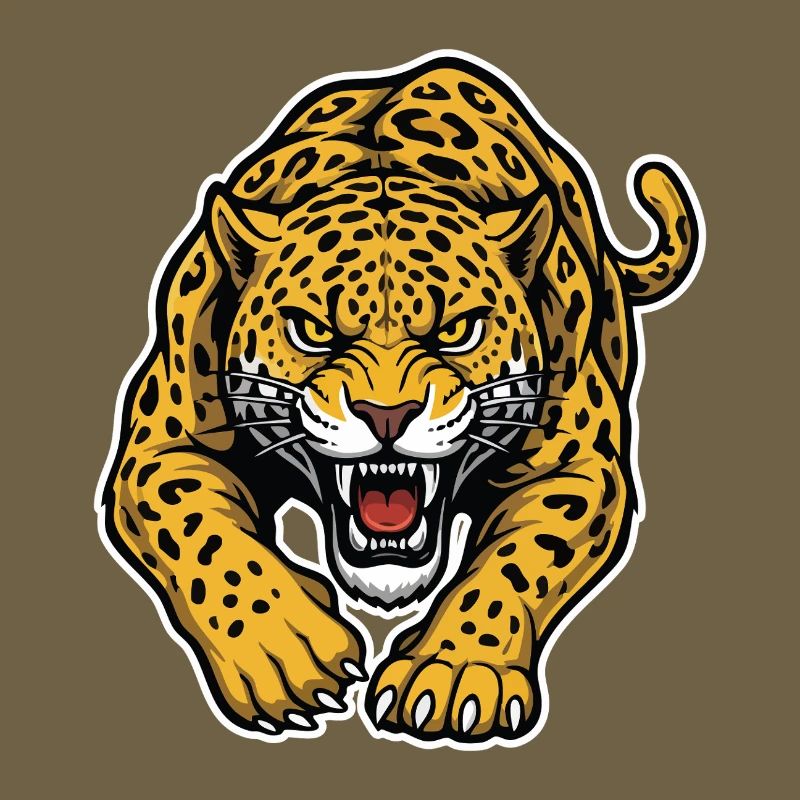 Leopard-Jaguar Wild Attack Maskottchen-Raubtier