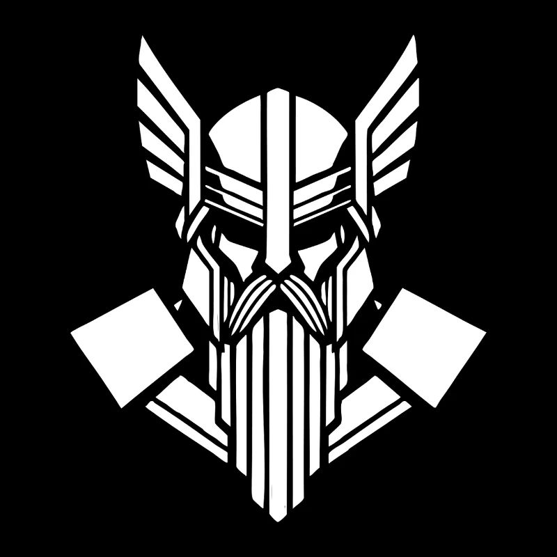 Viking Winged Geometric Valkyrie Modern Mascot