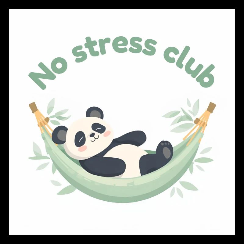 No Stress Club Panda in Hammock