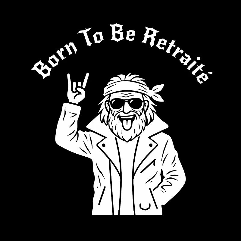 Born To Be Retired (weißer Text)