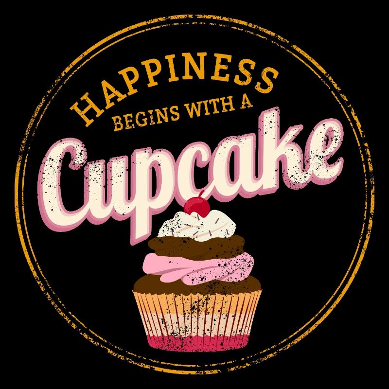 Cupcake Dessert Koch Vintage Kuchen Retro Design