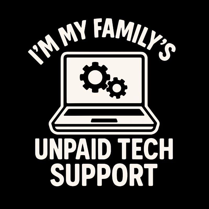 Blague familiale sur le support technique non rémunéré