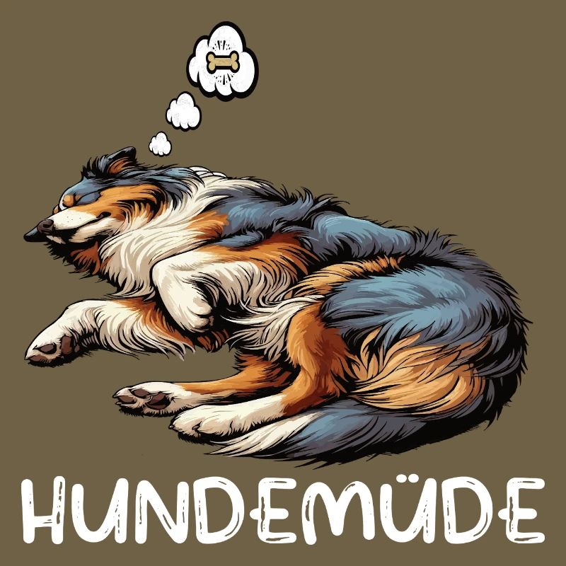 Hundemüde Australian Shepherd Aussie Aussiehalter