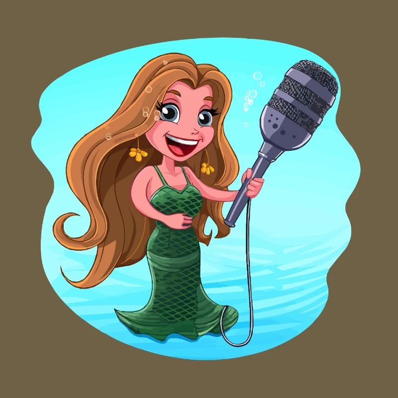 Microphone de karaoké chantant une sirène