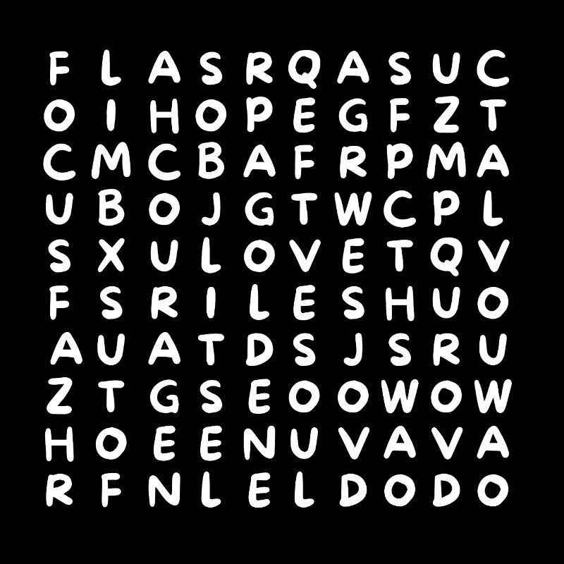 Buchstabensalat. Buchstabenrätsel. Finde Wörter!
