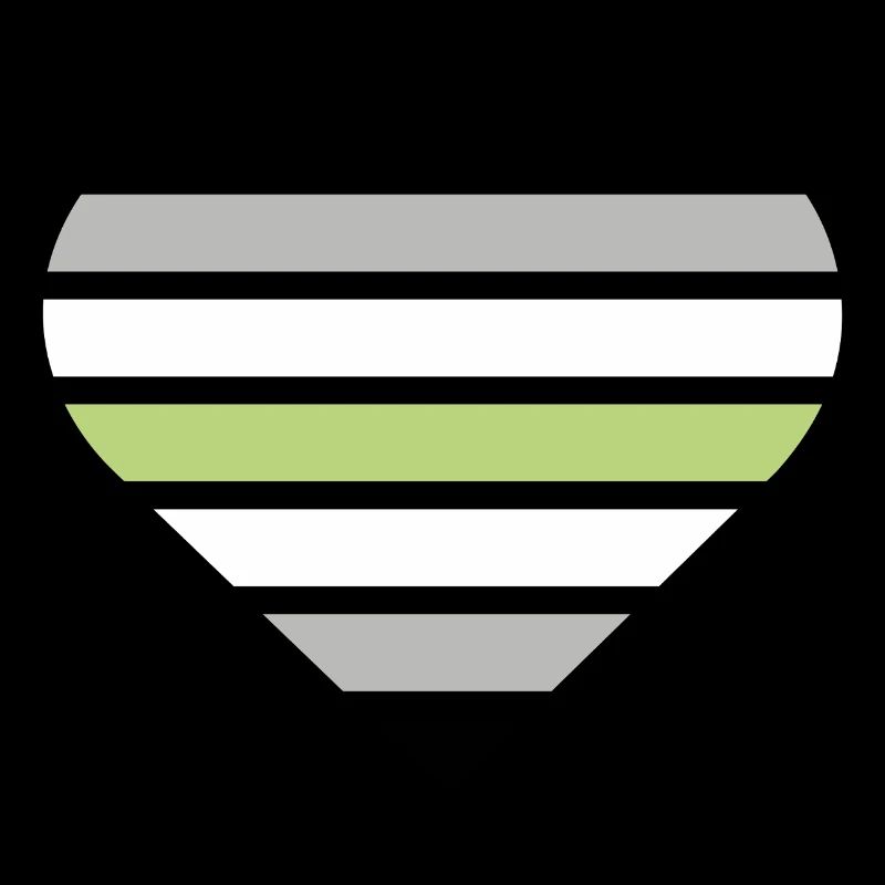 Pride Flag Heart · Agender