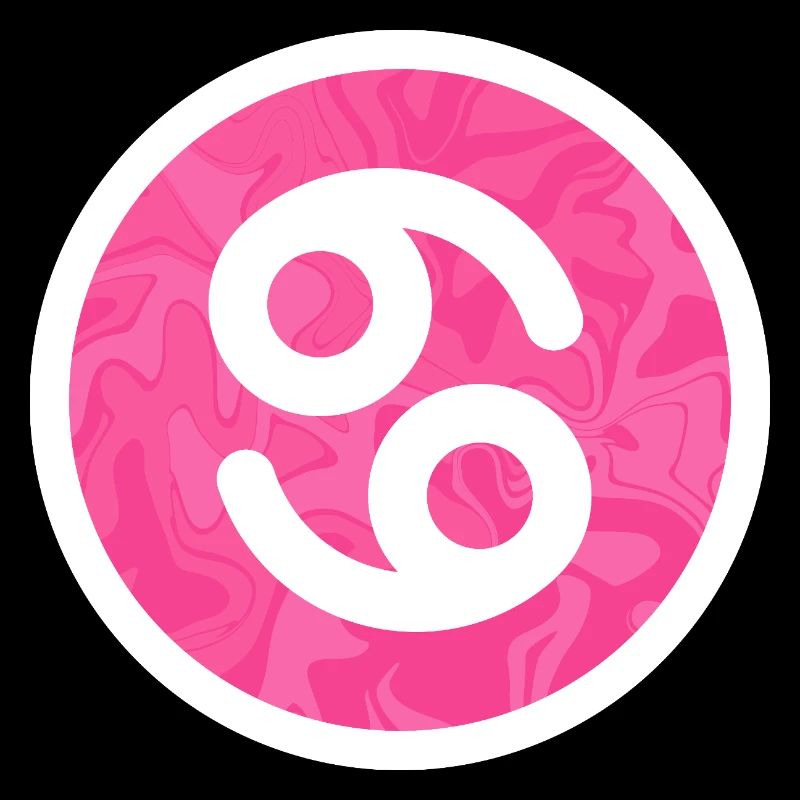 Krebs-Sternzeichen Rosa Marmorsymbol