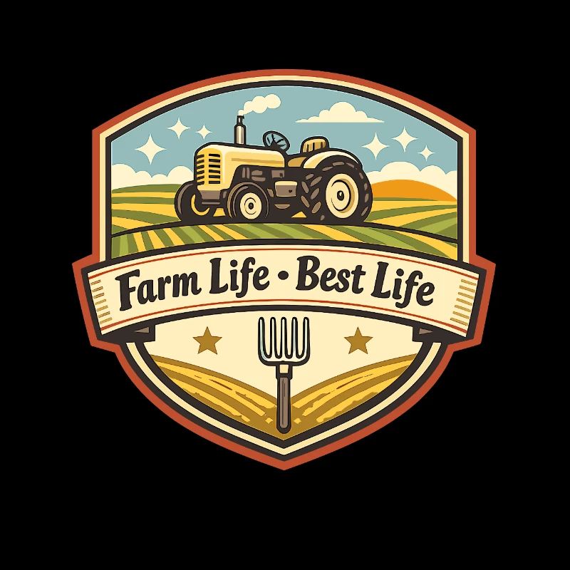 Farmleben Traktor-Badge