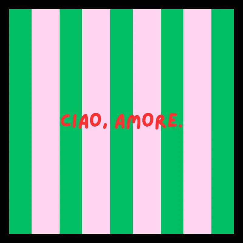 Minimalist CIAO, AMORE. Graphic Tee Design