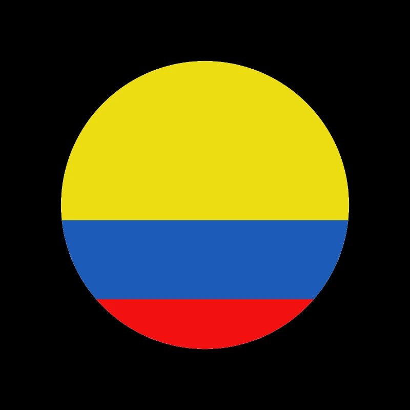 Drapeau rond de la Colombie