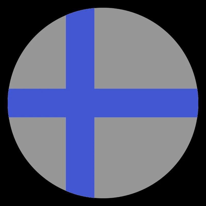 Drapeau rond finlandais