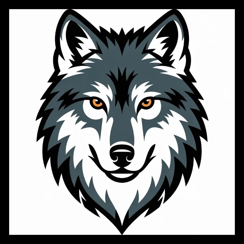 Emblème graphique du loup