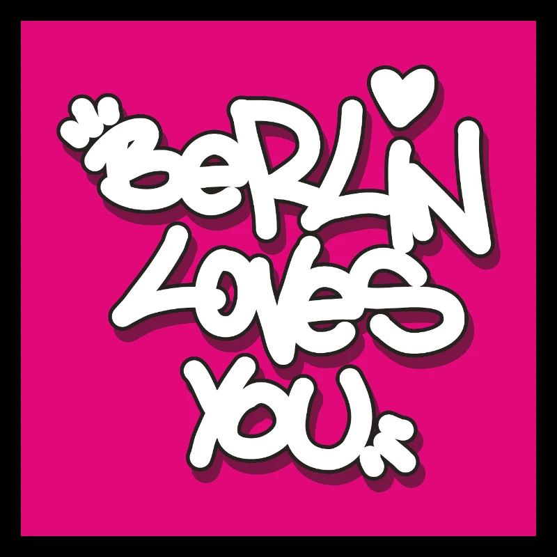 BLY_Berlin lovey you - Pink Sticker
