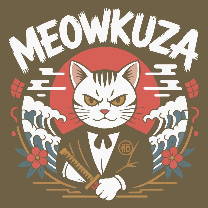 Épée de chat Meowkuza Épée du Japon Vagues de Samouraï