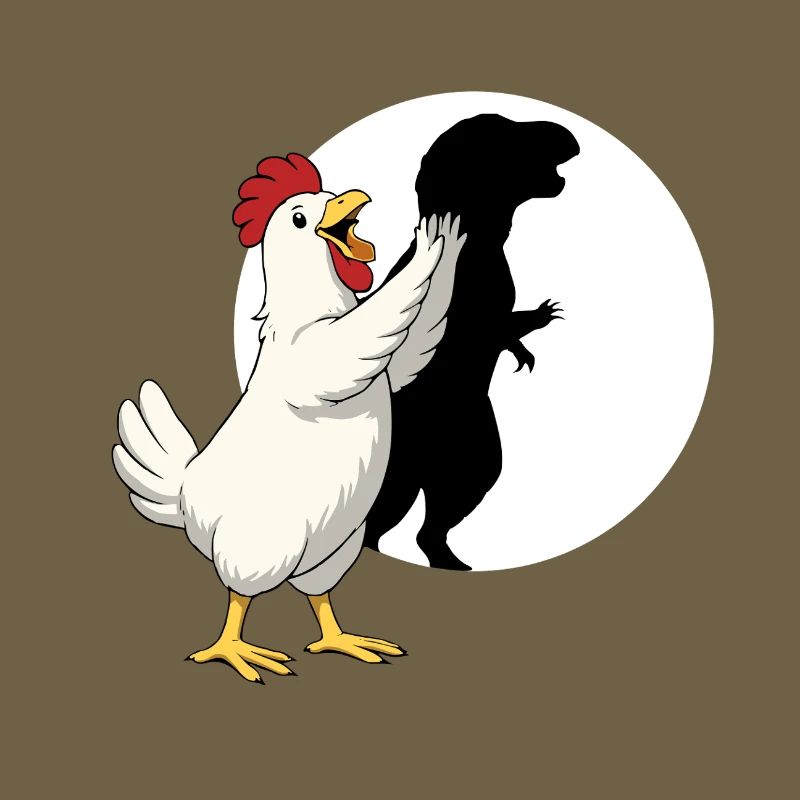 Funny Chicken T Rex Dinosaur Shadow Puppet