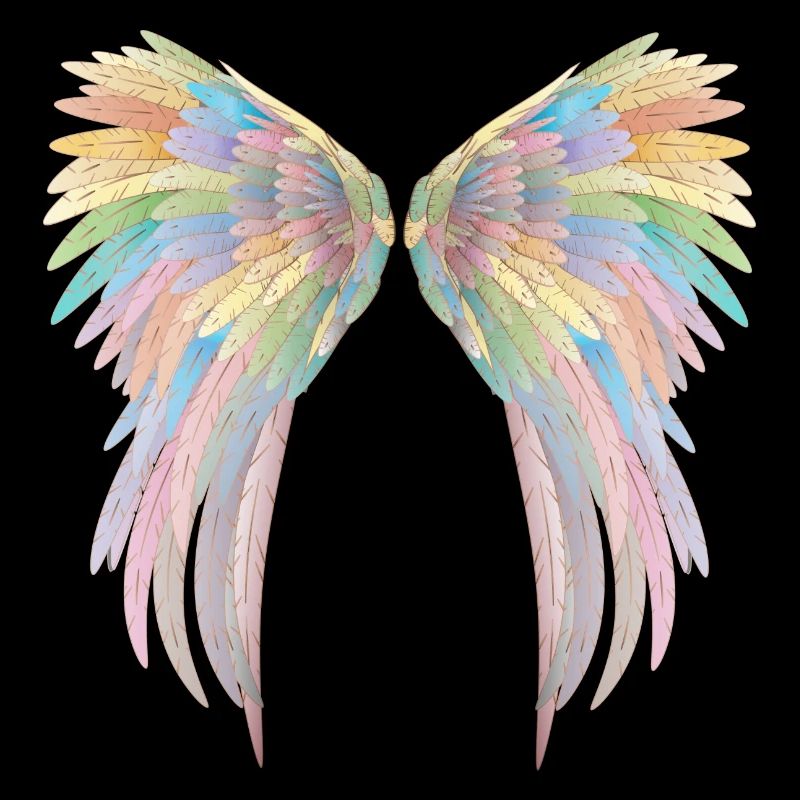 Belles ailes d'ange aux couleurs pastel
