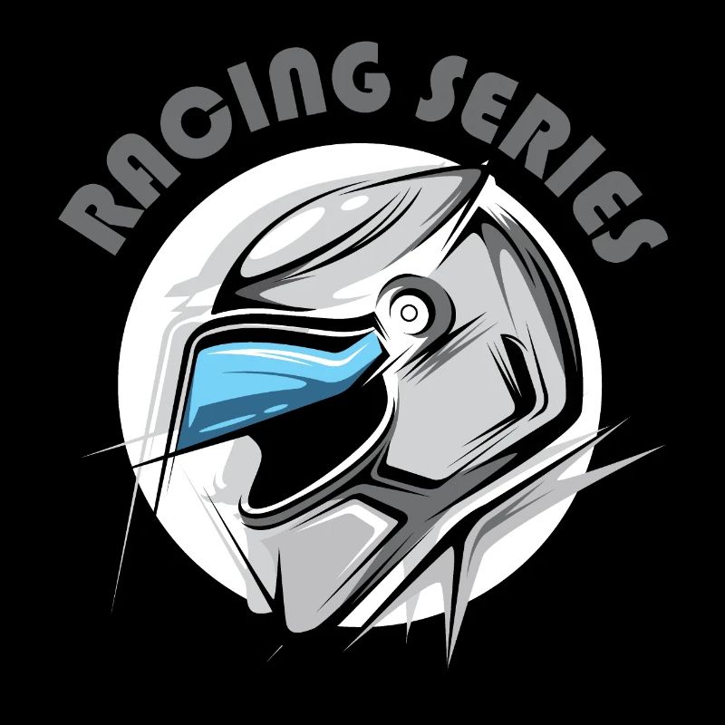 Icône de course Logo Casque Icône Illustration Graphique
