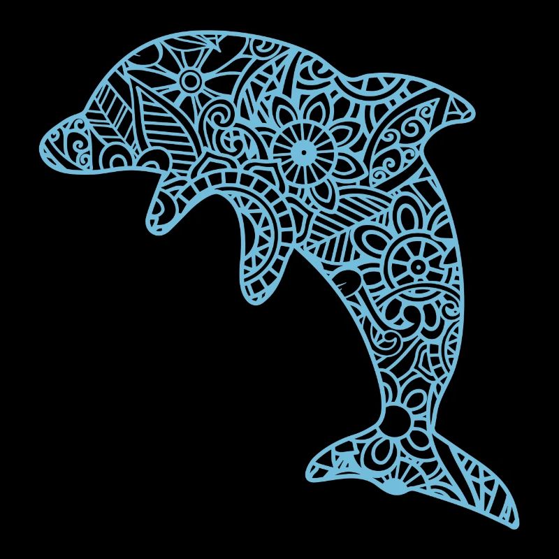 dolphin t-shirt dauphin dolphin delfin mandala
