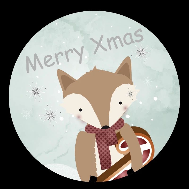 renard doré pour Noël avec canne à sucre