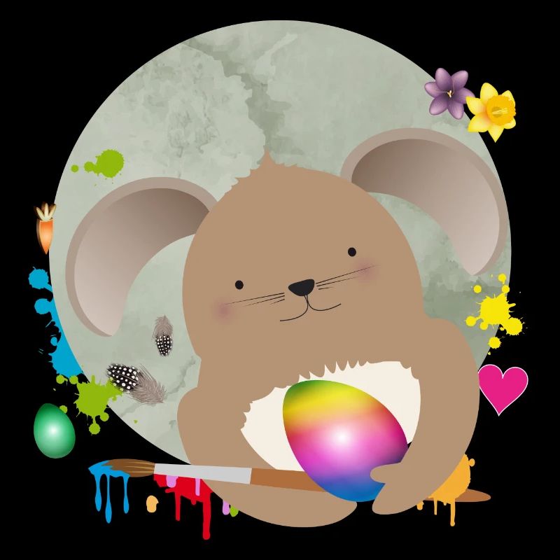 Peindre un lapin de Pâques mignon aux œufs de Pâques
