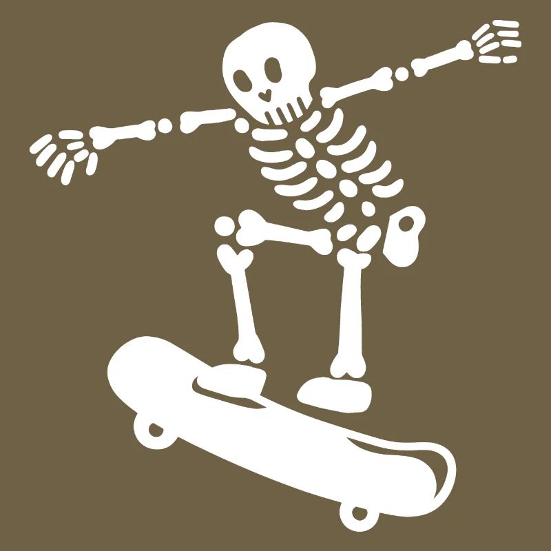 Skateboarding Skeleton Skateboarder