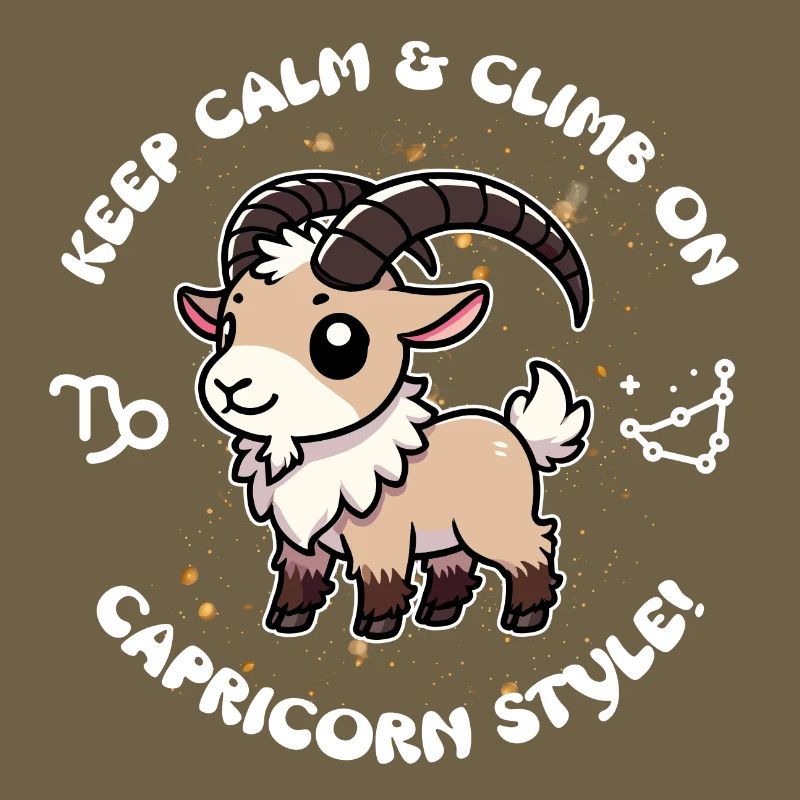 Restez calme et continuez à grimper – Style Capricorne