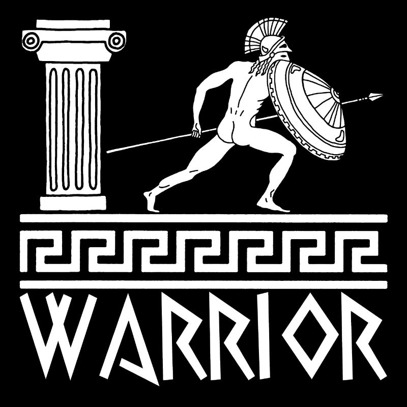 Guerrier grec hoplite blanc