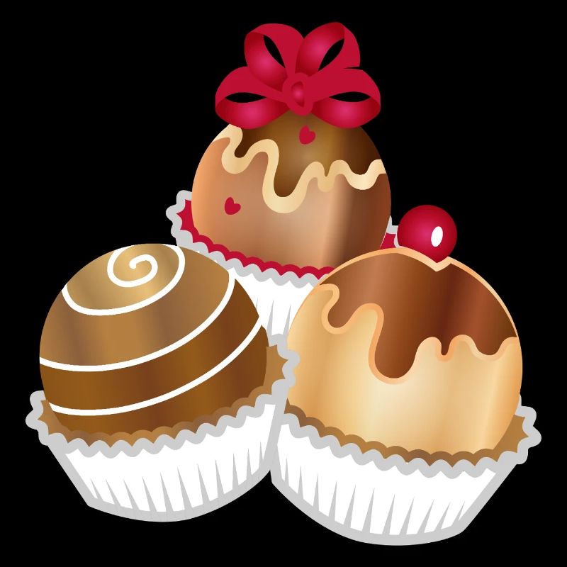 Three fine chocolates as a motif for real connoisseurs