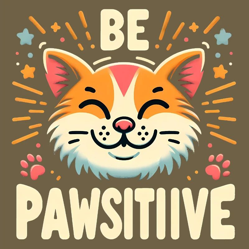 Be pawsitive süße Katze