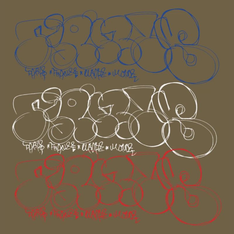 Graffiti Kunst Collage Print (Pariser Bubble Style