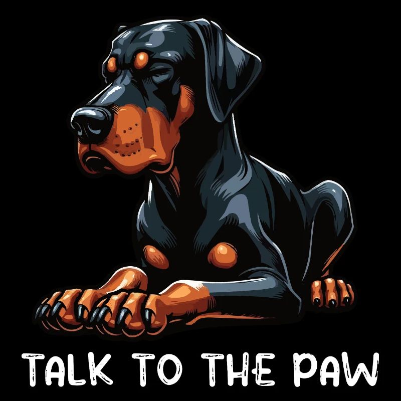 Parlez au propriétaire du Doberman Paw Doberman