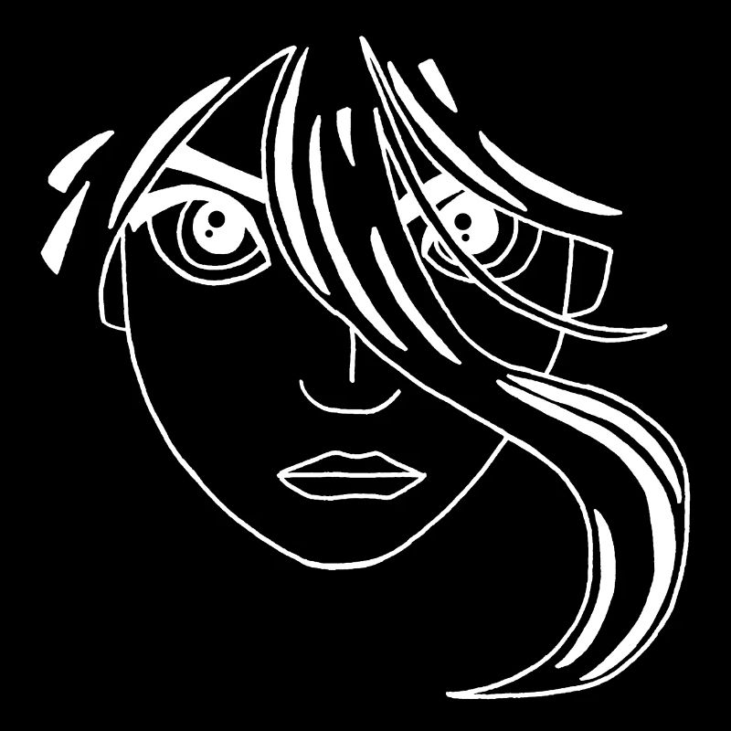 Visage manga blanc