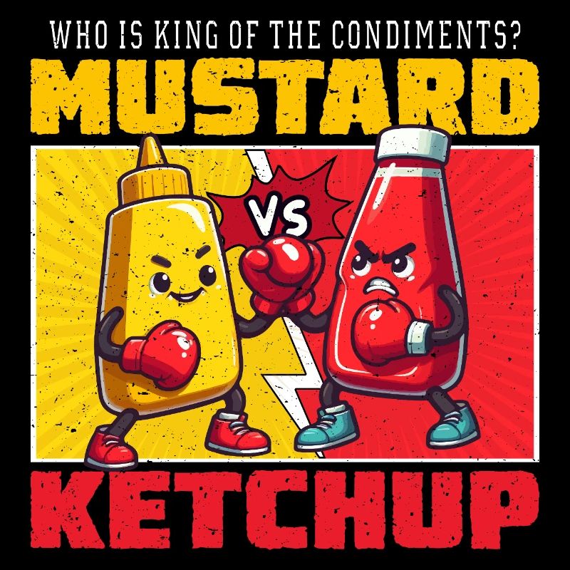 Senf vs. Ketchup: Cartoon-Duell