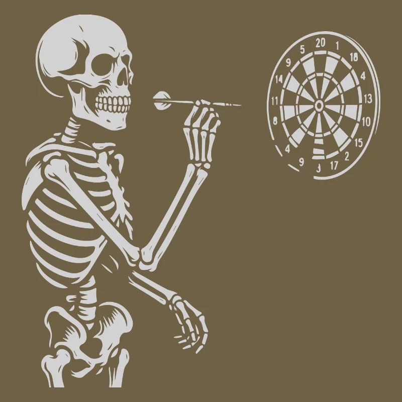 Skeleton jouant aux fléchettes