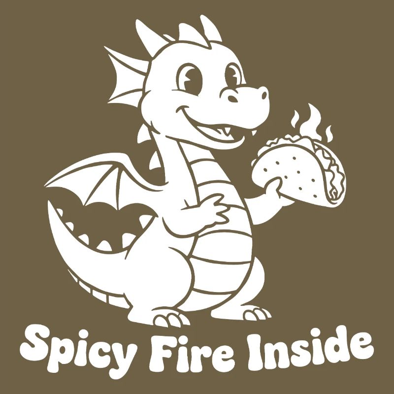 Flammender Drachen Taco Design