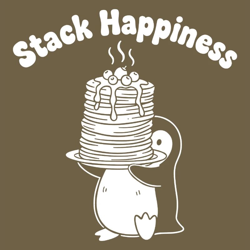 Pinguin Stackt Kuchenfreude