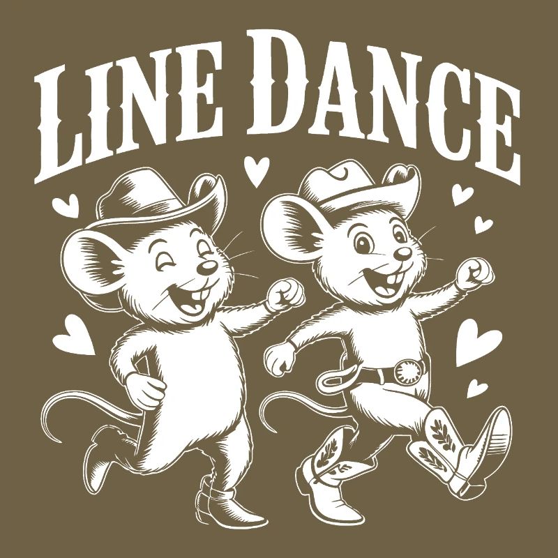 Line Dance Mäuse Retro