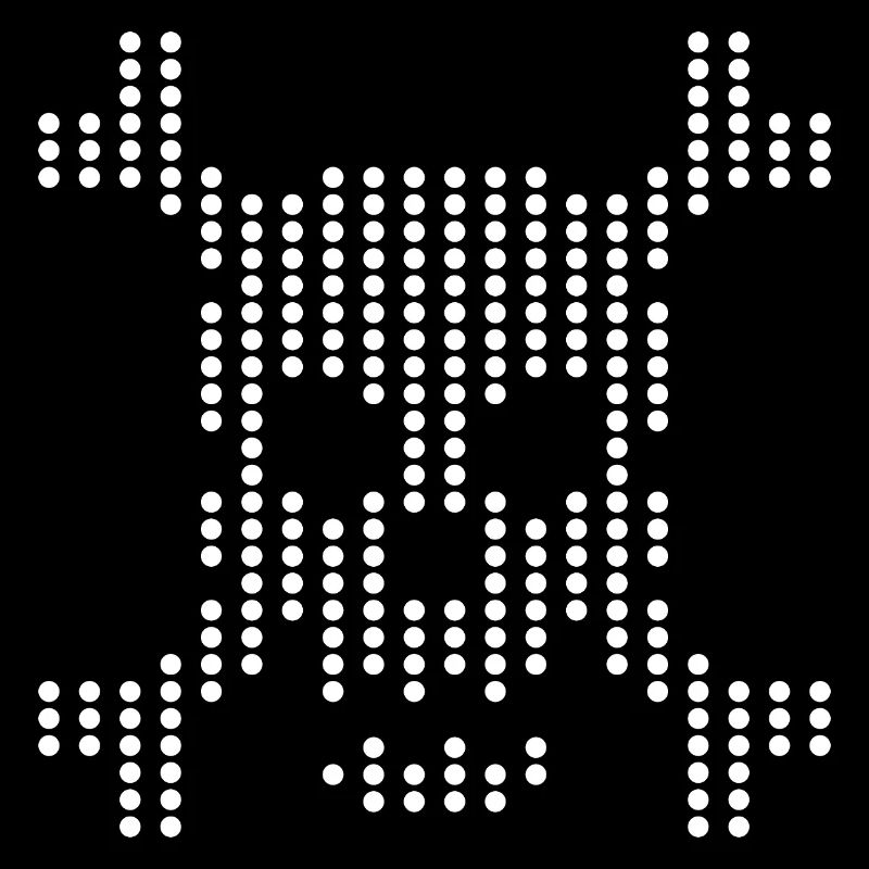 Gepunkteter Totenkopf-Halbton