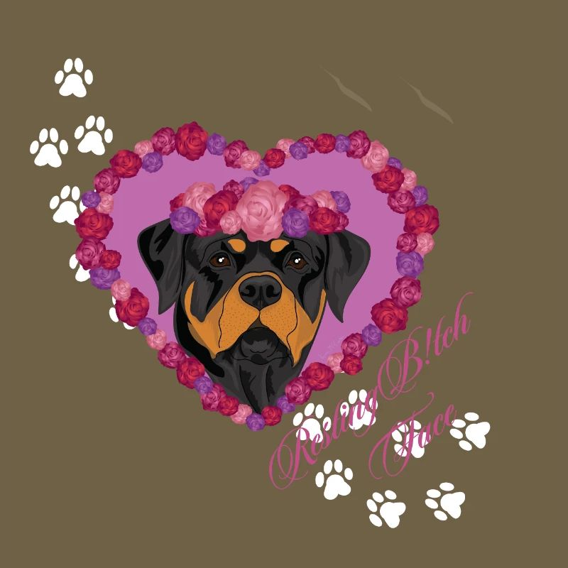 Ruhender Rottweiler mit Gesichtsgesicht