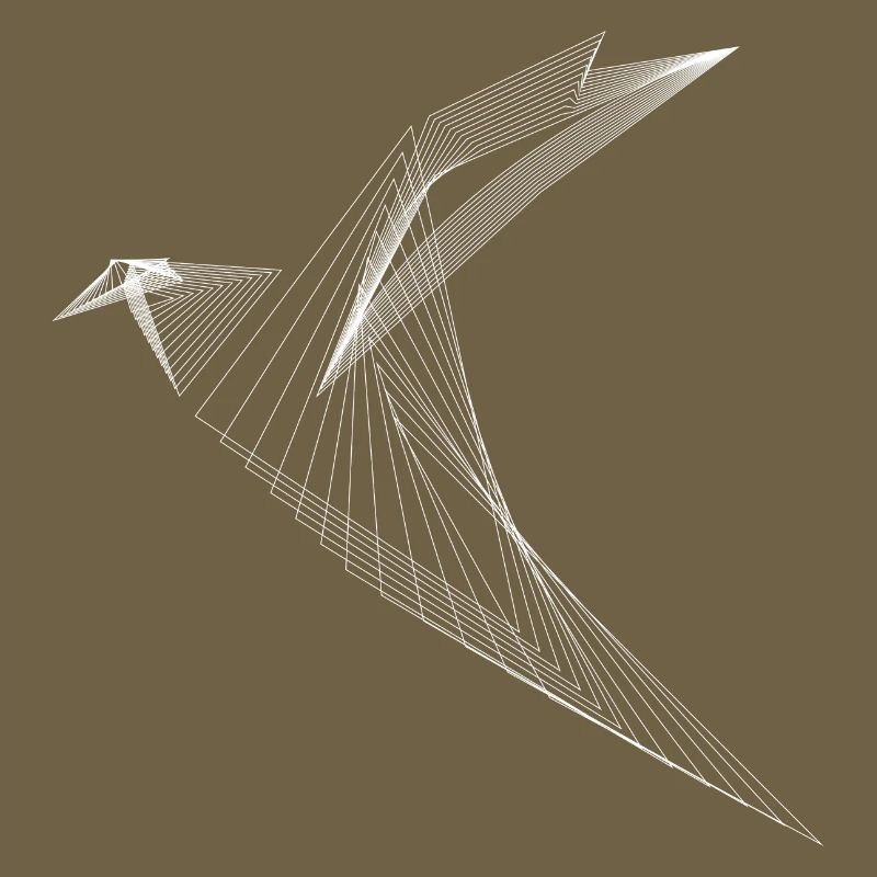 Lignes géométriques Oiseaux Minimal Design