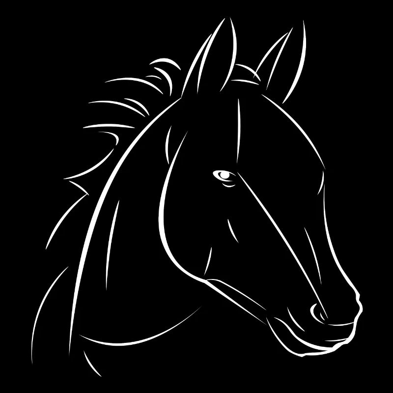 Horse Line Drawing Contrast