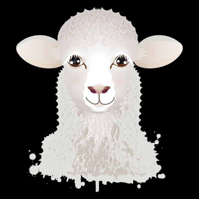A cute sheep as a graffiti portrait