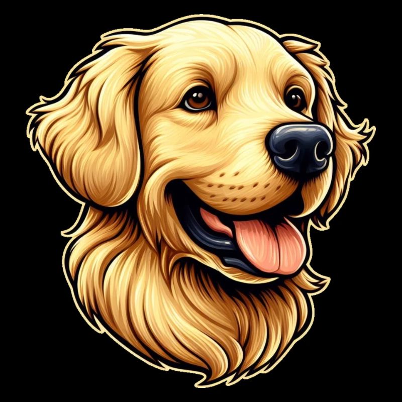 Golden Retriever Hund Kopf