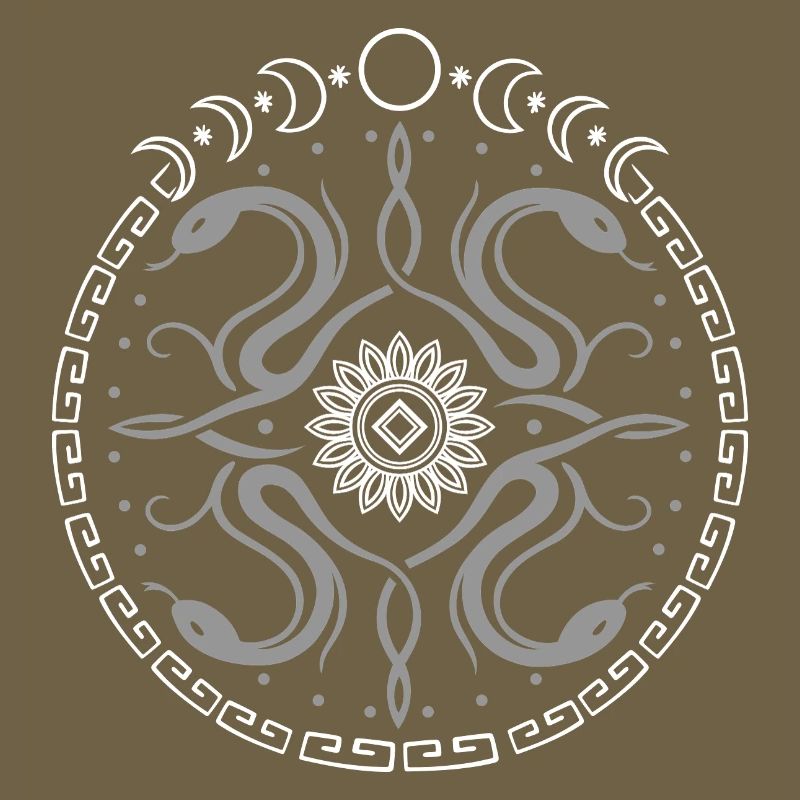 Roue serpentine avec phases de lune