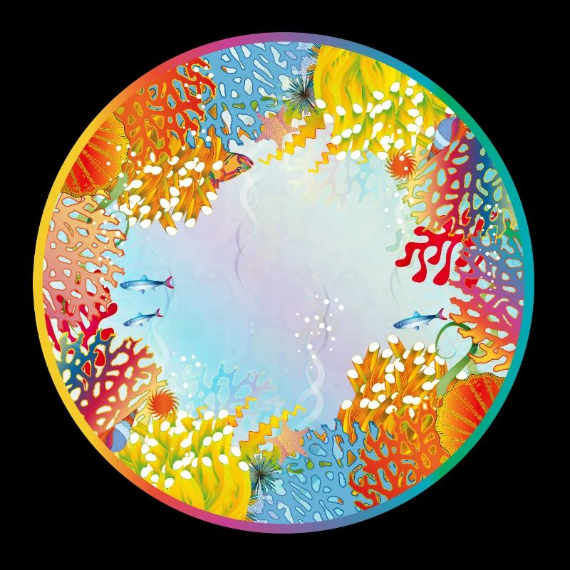 Monde sous-marin coloré avec des coraux