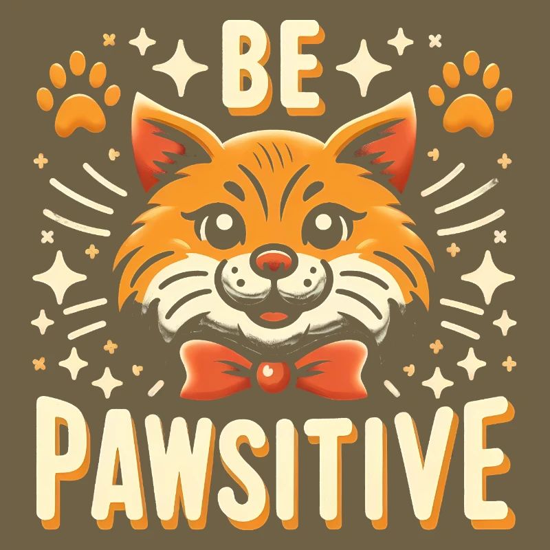 Be pawsitive süße Katze