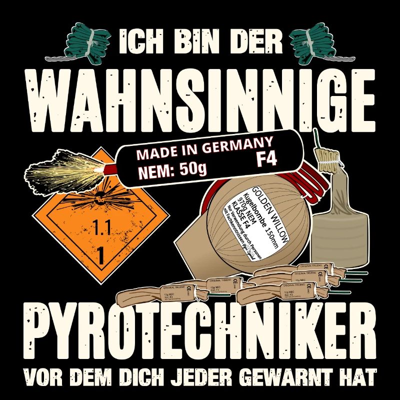 Wahnsinniger Pyrotechniker Motiv