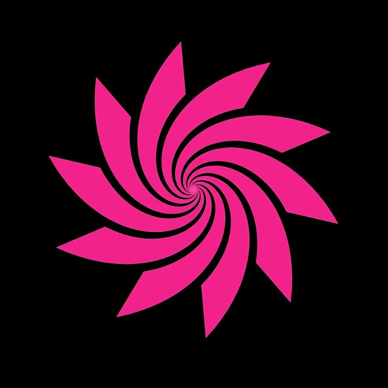 Moulin à vent en spirale rose