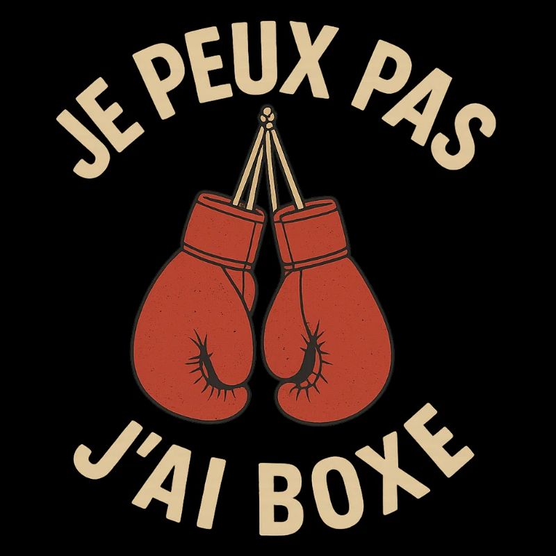 Je peux pas j’ai boxe – Design gants rouges 90s