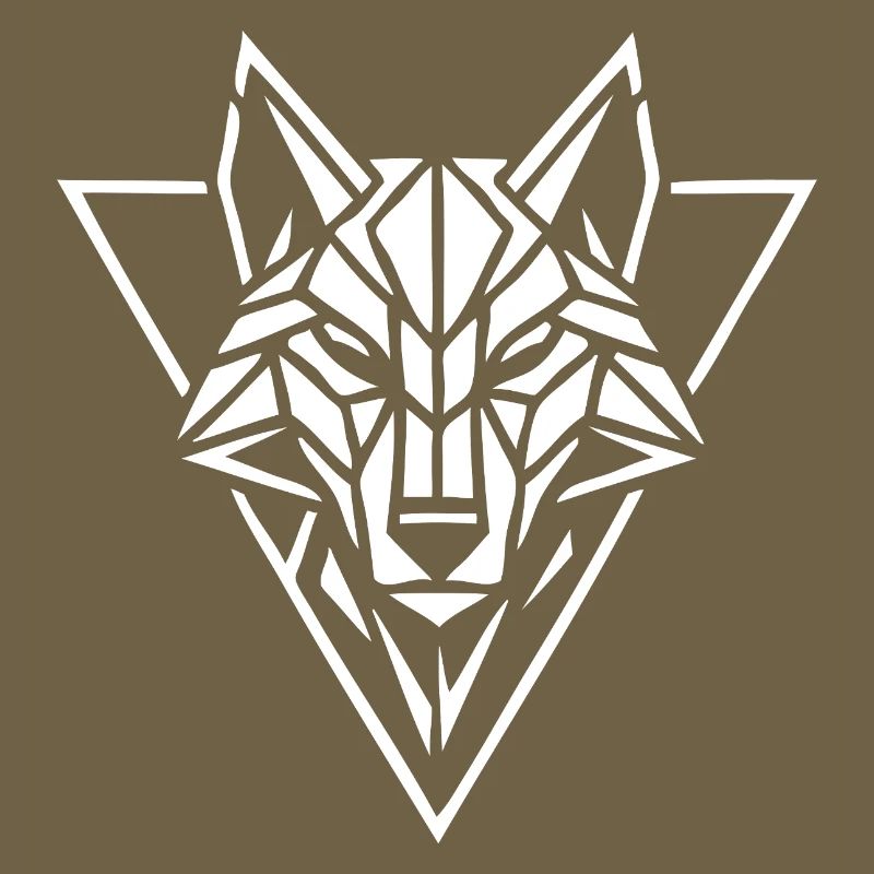 Geometric Wolf Head